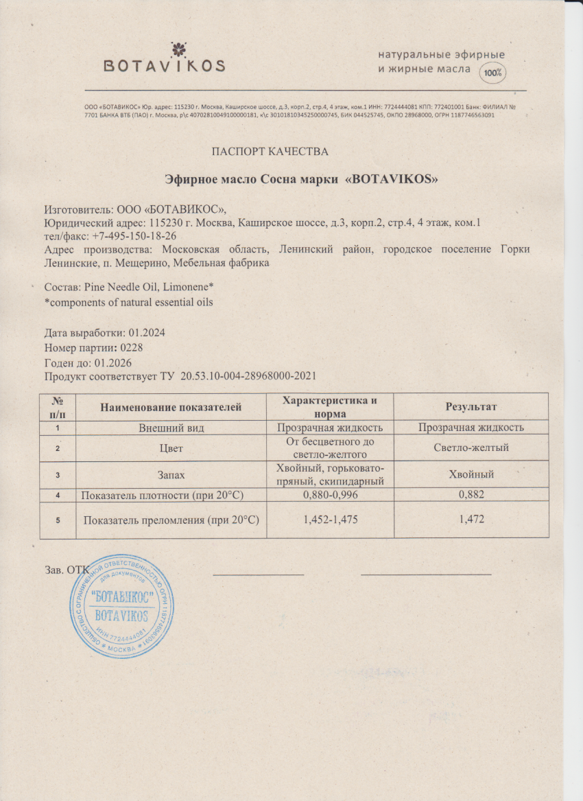 Паспорт №012024
